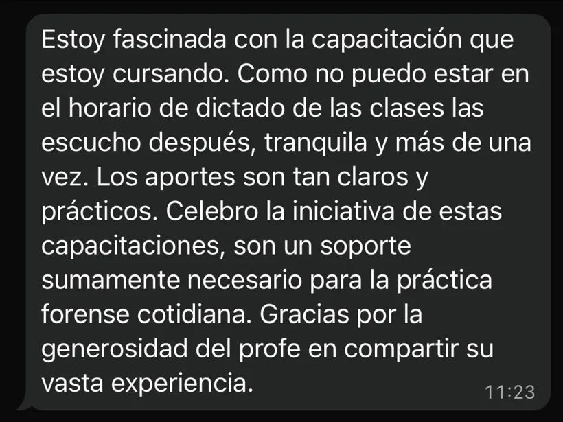 Reseña de una colega que está cursando el posgrado