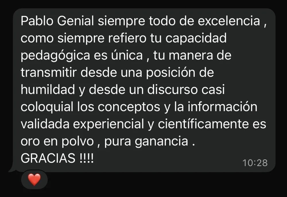 Reseña de un alumno del curso